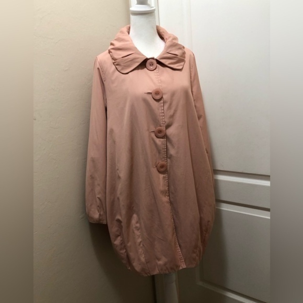 MAC & JAC Swing Coat Jacket–Oversized Collar, Bubble Hem. Great Pre-Owned Cond.